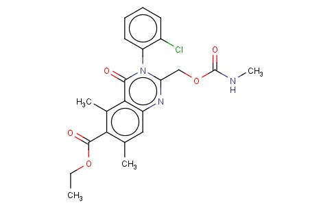 6-QUINAZOLINECARBOXYLIC ACID, 3,4-DIHYDRO-3-(2-CHLOROPHENYL)-5,7-DIMET HYL-2-((((METHYLAMINO)CARBONY